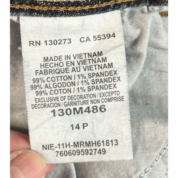 Riders By Lee Jeans Women's Size 14P Blue Cotton Blend Flared 26 1/2 inseam - Picture 5 of 11